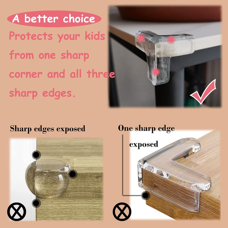 saicheek 12Pcs Large(Length: 1.7inch) Silicone Corner Protector Baby Proofing,Table Corner Protectors for Baby,Strong Adhesive T Shaped Baby Head Protector Table Corner Protectors for Furniture - Image 3